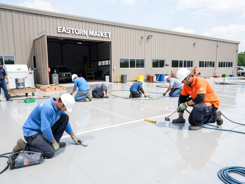 Commercial roof coating and repair services in eas