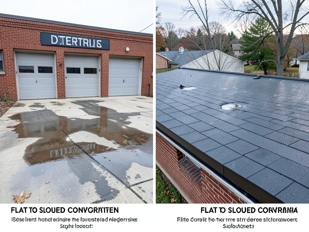 Converting your flat garage roof to a sloped one t