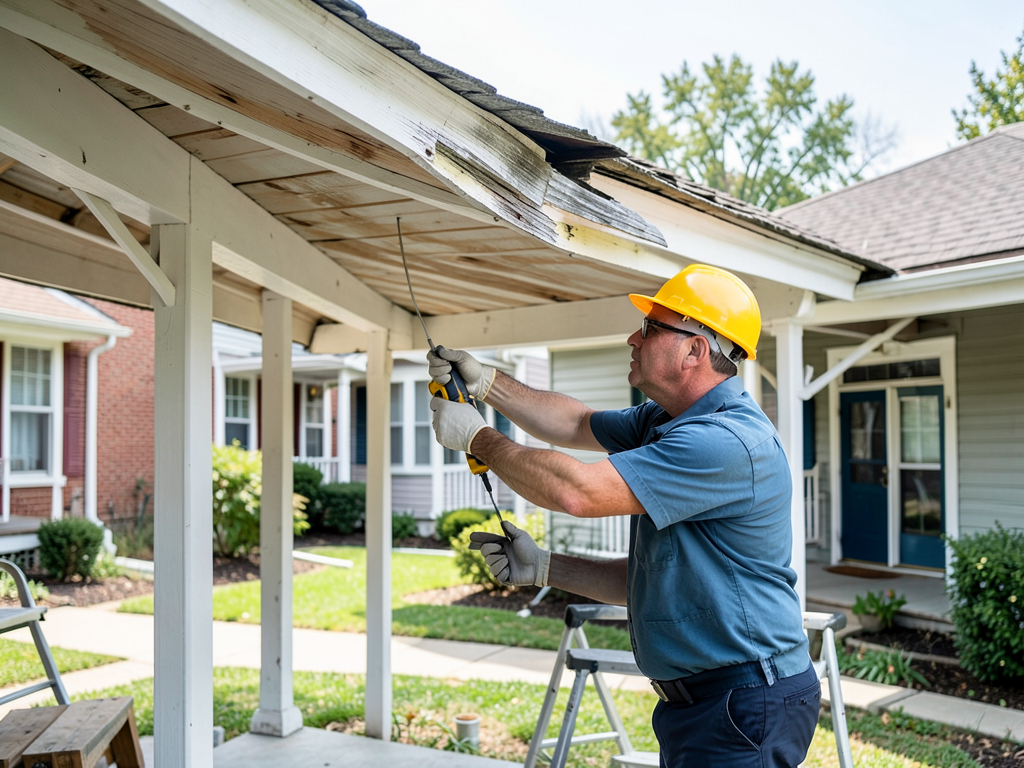 Repairing the sagging front porch roof on your gra
