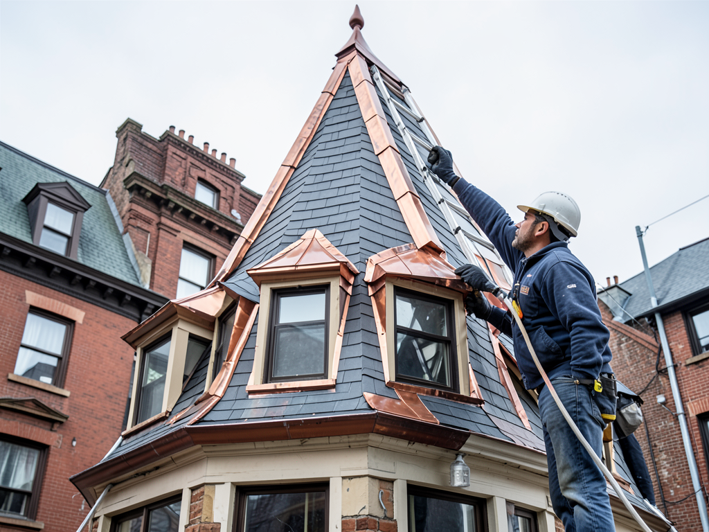 Restoring the complex roof lines and deep valleys